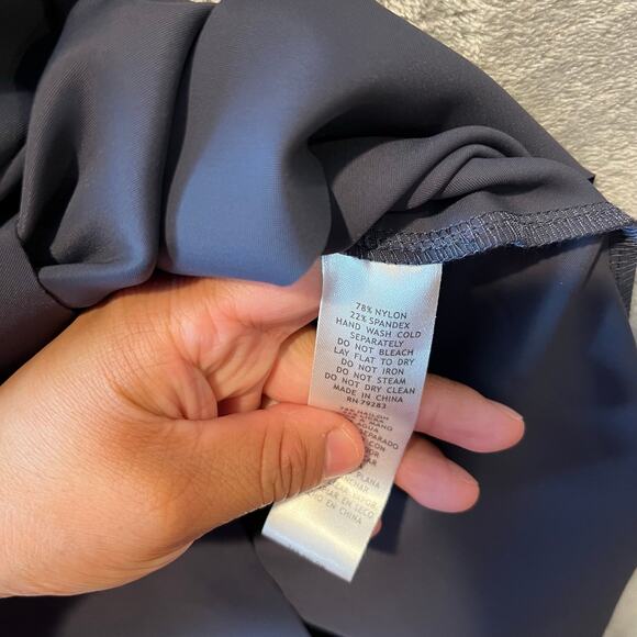 Alex Evenings‎ Charcoal Gray Side Ruched Dress Size 10 Rhinestone Wedding New - Picture 7 of 8